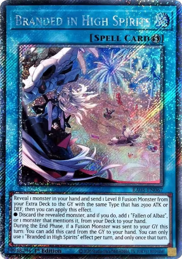 Branded in High Spirits (Platinum Secret Rare) (RA05-EN067), Rarity Collection 5 — Yu-Gi-Oh! card price