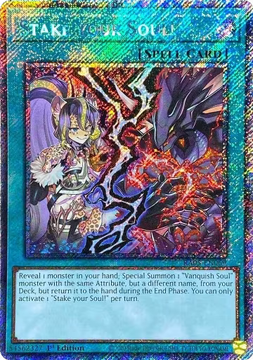 Stake your Soul! (Platinum Secret Rare) (RA05-EN069), Rarity Collection 5 — Yu-Gi-Oh! card price