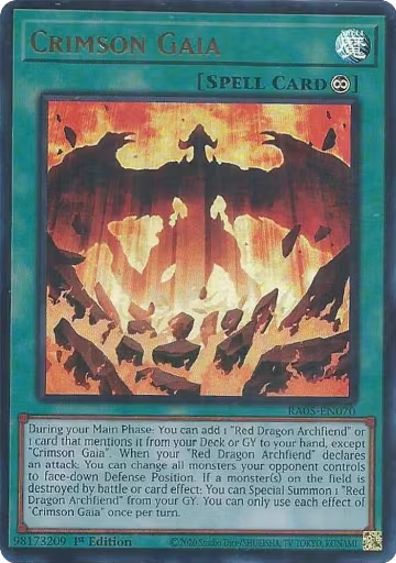 Crimson Gaia (Ultra Rare) (RA05-EN070), Rarity Collection 5 — Yu-Gi-Oh! card price