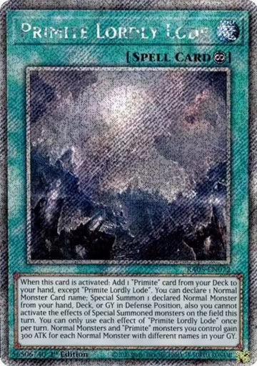 Primite Lordly Lode (Platinum Secret Rare) (RA05-EN072), Rarity Collection 5 — Yu-Gi-Oh! card price
