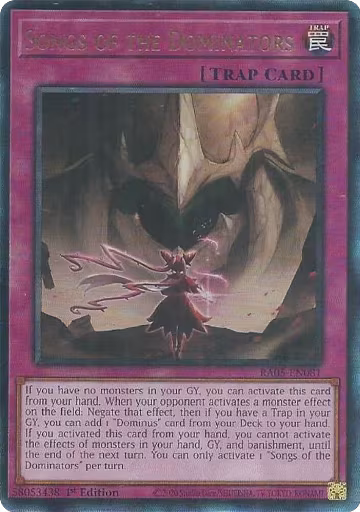 Songs of the Dominators (PUR) (RA05-EN081), Rarity Collection 5 — Yu-Gi-Oh! card price