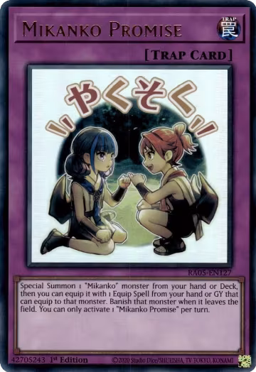 Mikanko Promise (RA05-EN127), Rarity Collection 5 — Yu-Gi-Oh! card price