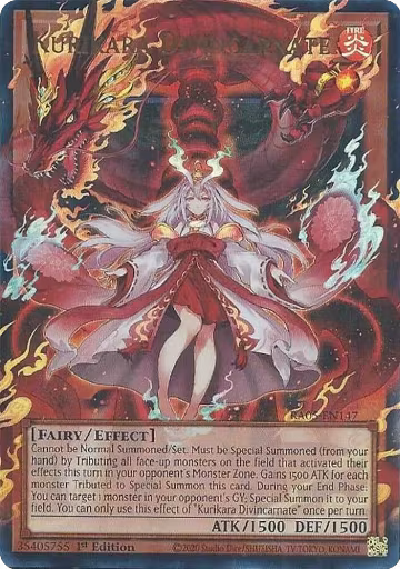 Kurikara Divincarnate (Extended Art) (RA05-EN147), Rarity Collection 5 — Yu-Gi-Oh! card price