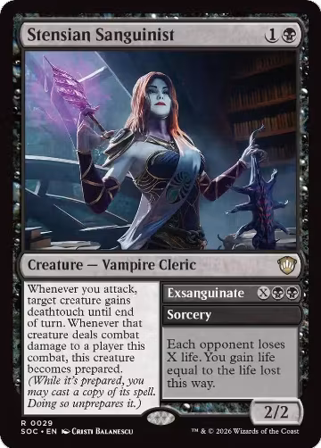 Stensian Sanguinist (29), Commander: Secrets of Strixhaven — Magic card price