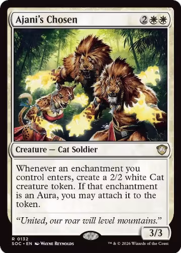 Ajani's Chosen (132), Commander: Secrets of Strixhaven — Magic card price