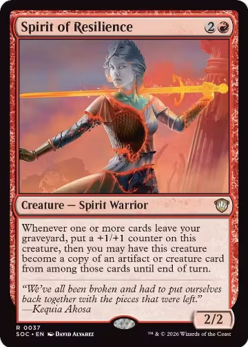 Spirit of Resilience (37), Commander: Secrets of Strixhaven — Magic card price