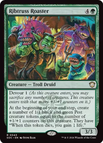 Ribtruss Roaster (43), Commander: Secrets of Strixhaven — Magic card price