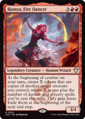 Rionya, Fire Dancer (252), Commander: Secrets of Strixhaven — Magic card price