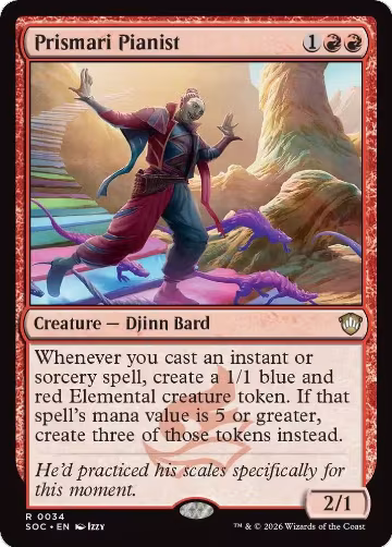 Prismari Pianist (34), Commander: Secrets of Strixhaven — Magic card price