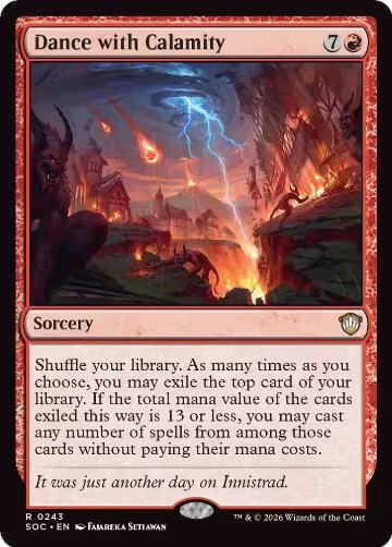 Dance with Calamity (243), Commander: Secrets of Strixhaven — Magic card price