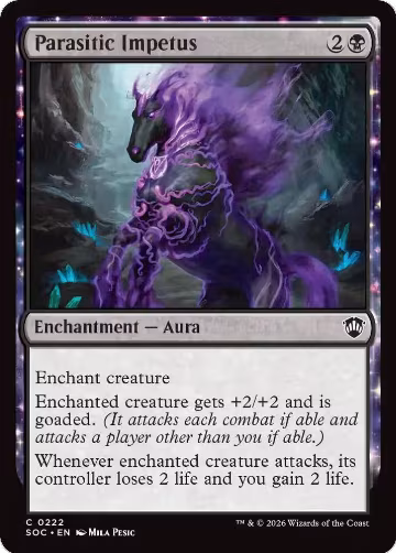 Parasitic Impetus (222), Commander: Secrets of Strixhaven — Magic card price