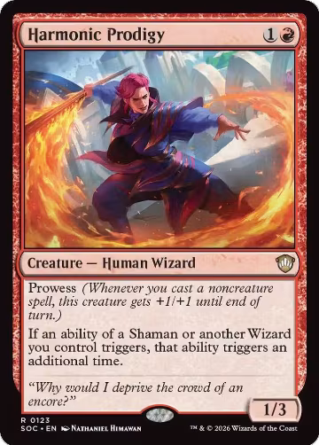 Harmonic Prodigy (123), Commander: Secrets of Strixhaven — Magic card price