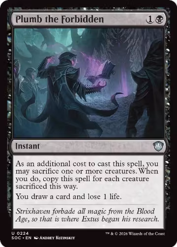 Plumb the Forbidden (224), Commander: Secrets of Strixhaven — Magic card price