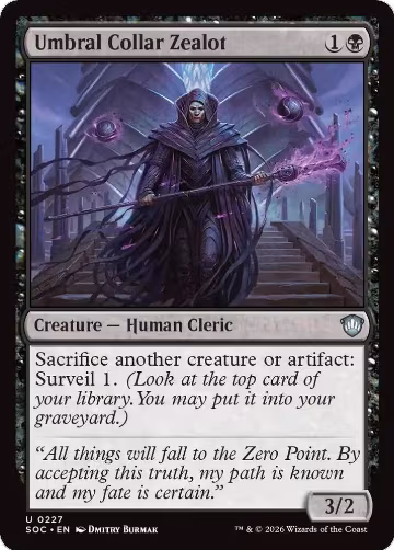 Umbral Collar Zealot (227), Commander: Secrets of Strixhaven — Magic card price