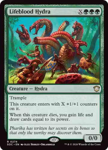 Lifeblood Hydra (274), Commander: Secrets of Strixhaven — Magic card price
