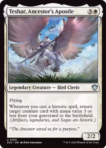 Teshar, Ancestor's Apostle (180), Commander: Secrets of Strixhaven — Magic card price