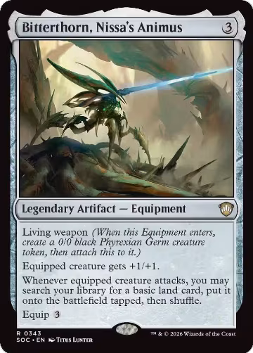 Bitterthorn, Nissa's Animus (343), Commander: Secrets of Strixhaven — Magic card price