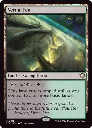 Vernal Fen (419), Commander: Secrets of Strixhaven — Magic card price