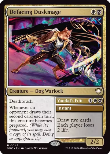 Defacing Duskmage (45), Commander: Secrets of Strixhaven — Magic card price