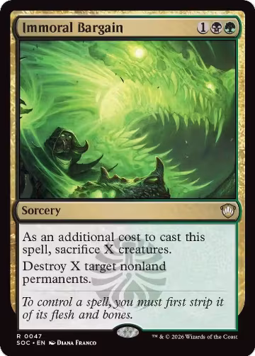 Immoral Bargain (47), Commander: Secrets of Strixhaven — Magic card price