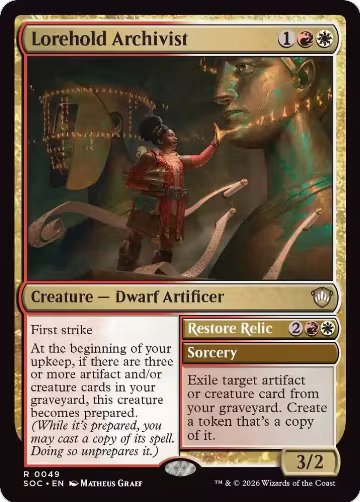 Lorehold Archivist (49), Commander: Secrets of Strixhaven — Magic card price