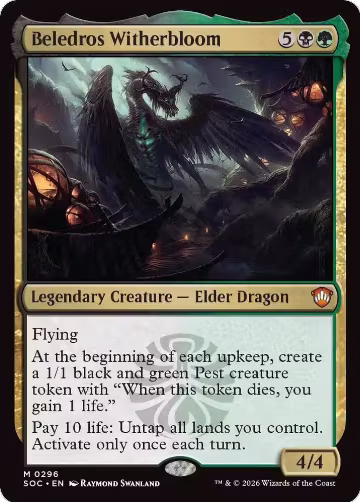 Beledros Witherbloom (296), Commander: Secrets of Strixhaven — Magic card price