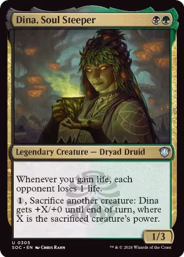 Dina, Soul Steeper (305), Commander: Secrets of Strixhaven — Magic card price