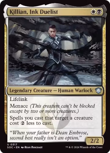 Killian, Ink Duelist (317), Commander: Secrets of Strixhaven — Magic card price