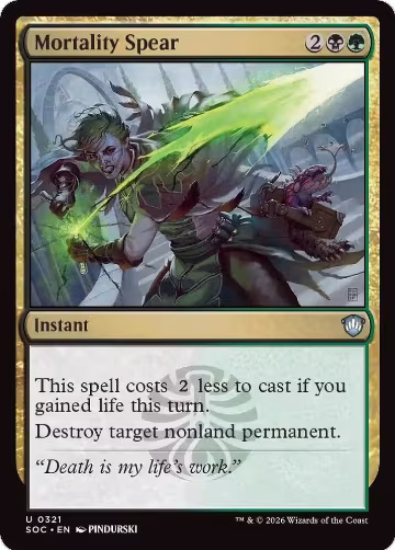 Mortality Spear (321), Commander: Secrets of Strixhaven — Magic card price