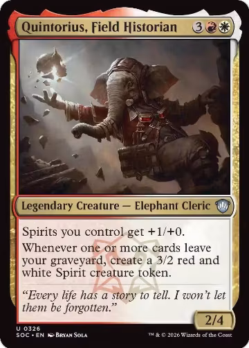 Quintorius, Field Historian (326), Commander: Secrets of Strixhaven — Magic card price