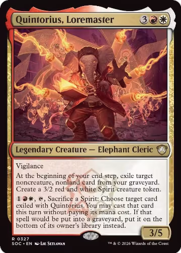 Quintorius, Loremaster (327), Commander: Secrets of Strixhaven — Magic card price