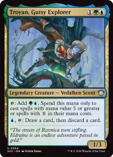 Troyan, Gutsy Explorer (334), Commander: Secrets of Strixhaven — Magic card price