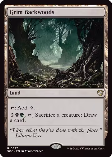 Grim Backwoods (377), Commander: Secrets of Strixhaven — Magic card price