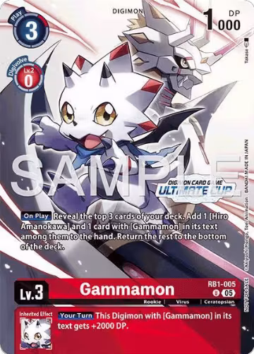 Gammamon - RB1-005 (Ultimate Cup 26-27 Season 1 Top 16) (RB1-005 U), Resurgence Booster — Digimon card price