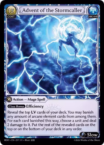 Advent of the Stormcaller (297), Radiant Origins — Grand Archive card price