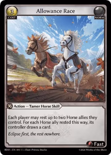 Allowance Race (041), Radiant Origins — Grand Archive card price