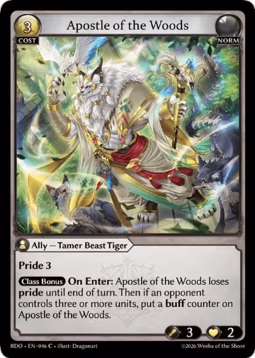 Apostle of the Woods (046), Radiant Origins — Grand Archive card price