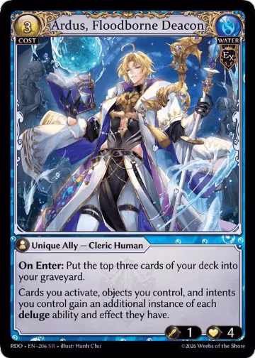 Ardus, Floodborne Deacon (206), Radiant Origins — Grand Archive card price