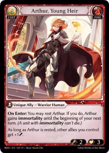 Arthur, Young Heir (169), Radiant Origins — Grand Archive card price