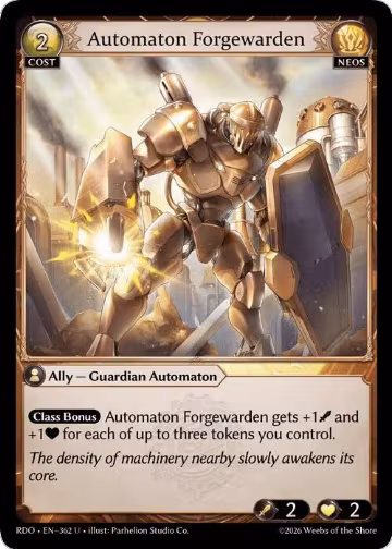 Automaton Forgewarden (362), Radiant Origins — Grand Archive card price