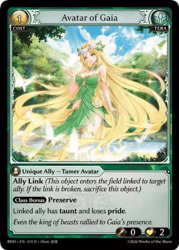 Avatar of Gaia (374), Radiant Origins — Grand Archive card price