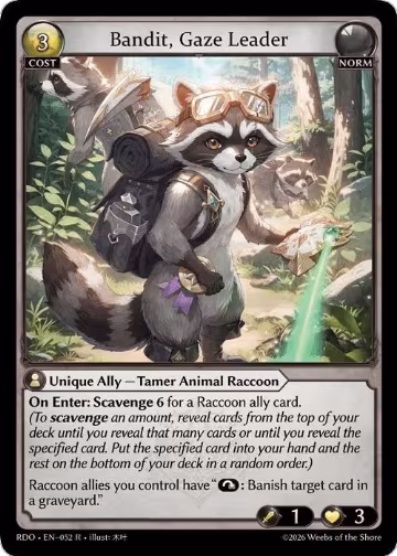 Bandit, Gaze Leader (052), Radiant Origins — Grand Archive card price