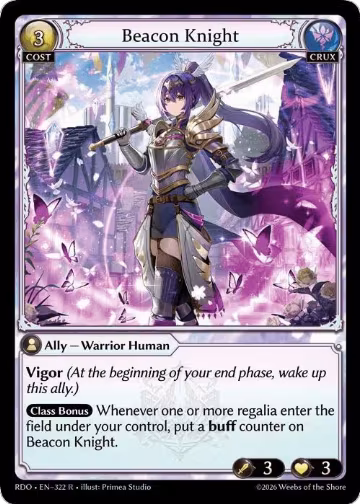 Beacon Knight (322), Radiant Origins — Grand Archive card price
