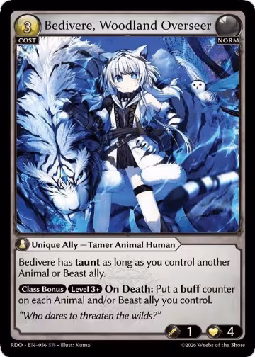 Bedivere, Woodland Overseer (056), Radiant Origins — Grand Archive card price