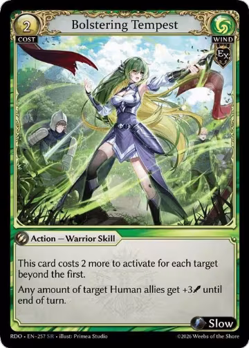 Bolstering Tempest (257), Radiant Origins — Grand Archive card price