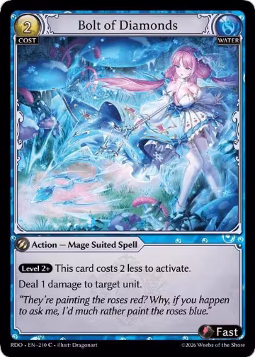 Bolt of Diamonds (210), Radiant Origins — Grand Archive card price