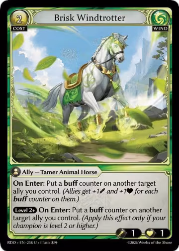 Brisk Windtrotter (258), Radiant Origins — Grand Archive card price
