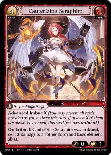 Cauterizing Seraphim (174), Radiant Origins — Grand Archive card price