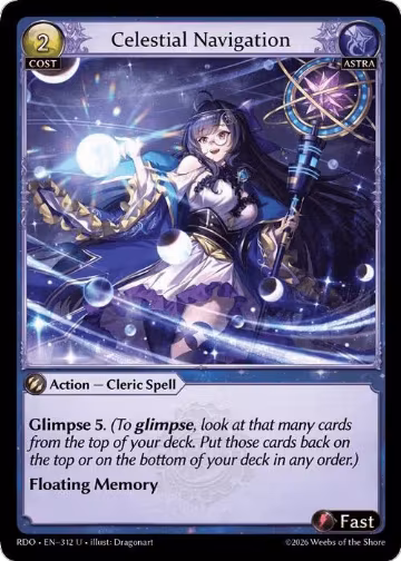 Celestial Navigation (312), Radiant Origins — Grand Archive card price