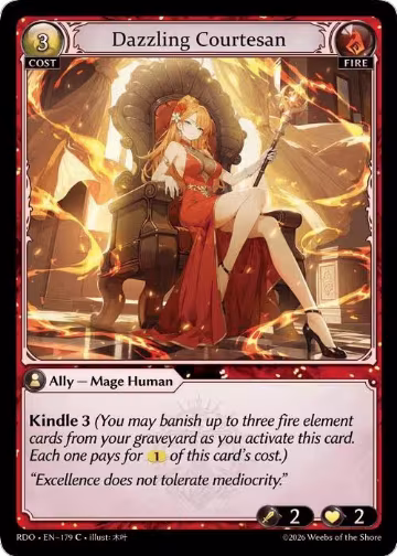 Dazzling Courtesan (179), Radiant Origins — Grand Archive card price